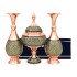ست گلدان و شکلات خوری مسی خاتم کاری