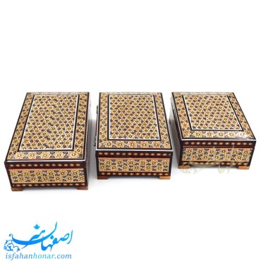 سری سه تایی جعبه خاتم کاری