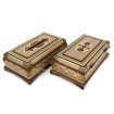ست جعبه کارد و چنگال و جعبه دستمال کاغذی خاتم کاری