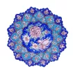 بشقاب میناکاری گل و بوته پردازش نقطه ای
