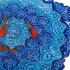 تابلوی ماهی قرمز نقاشی سه بعدی روی بشقاب میناکاری