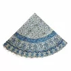رومیزی بزرگ گرد 180 سانتیمتری گل و بوته آبی
