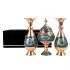 ست گلدان و شکلات خوری مس و نقاشی