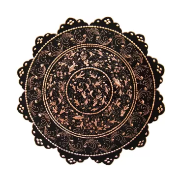 بشقاب حکاکی مسی